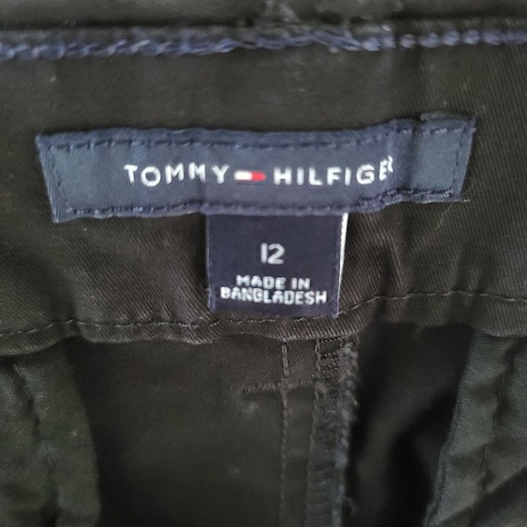 Tommy Hilfiger Womens Shorts 12 Black Hollywood Short Preppy Chino Cotton Causal - Picture 8 of 11